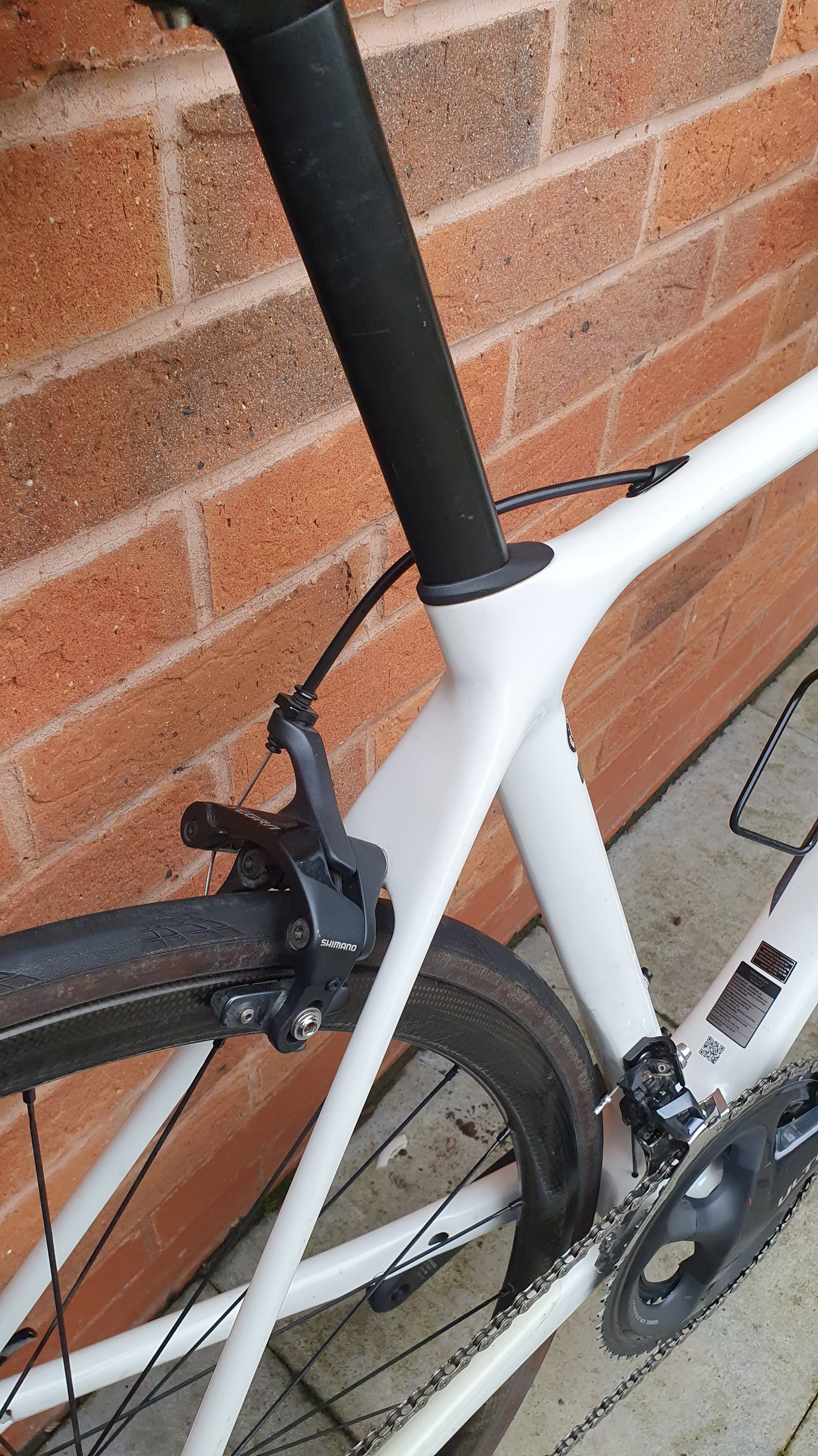Giant TCR Advanced 1 KOM Ultegra Carbon Road Bike ZIPP M - Pearl White - Light